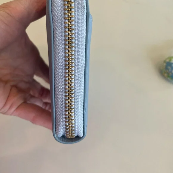 Kate Spade Light Blue Zip-Around Wallet - Picture 4 of 11